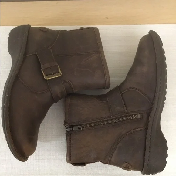 UGG Australia Bryce Winter Leather Boots in Lodge Brown Size 6 - Picture 6 of 11